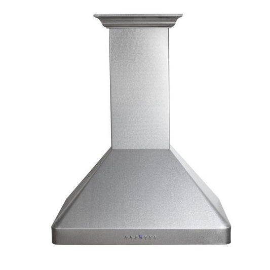 ZLINE 48 in. Wall Mount Range Hood – Ducted – Satin Stainless Steel – 4-Speed Fan – 400 CFM (8KF2S-48)