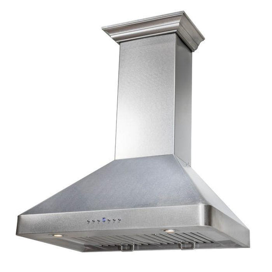 ZLINE 36" Wall Mount Range Hood 400 CFM Satin Stainless Steel Ducted Ventilation (8KF2S-36)