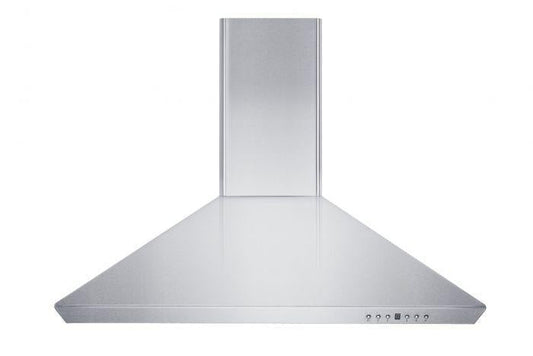 ZLINE 36 in. Wall Mount Range Hood Stainless Steel Indoor 400 CFM LED Lighting Baffle Filters (KF-36)