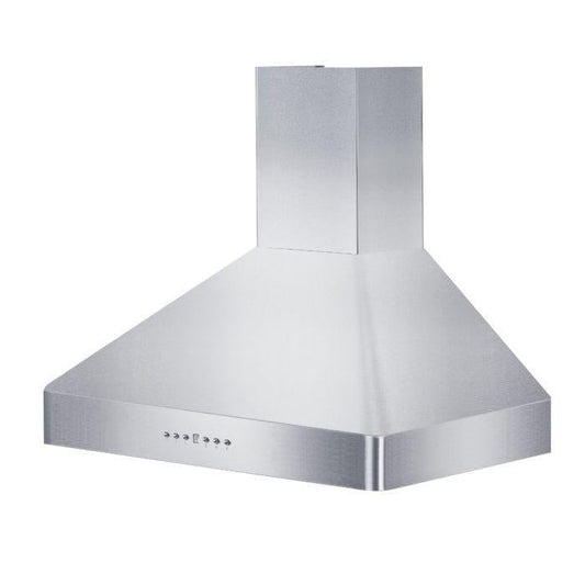 ZLINE 36 Inch Wall Mount Range Hood Stainless Steel Indoor 400 CFM LED Lighting Baffle Filters (KF2-36)