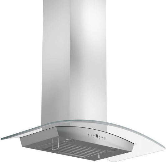 ZLINE 36-Inch Wall Mount Range Hood Stainless Steel Indoor Crown Molding 400 CFM (KZCRN-36)